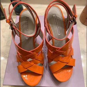 Vera Wang Lavender Tangerine heels